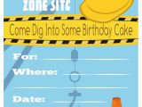 Free Printable Construction Birthday Invitations Free Printable Construction Birthday Invitations