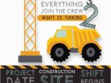 Free Printable Construction Birthday Invitations Printable Construction Birthday Invitation Dump Truck