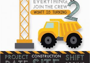 Free Printable Construction Birthday Invitations Printable Construction Birthday Invitation Dump Truck