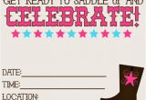 Free Printable Cowboy Birthday Invitations 11 Beautiful and Unique Looking Western Birthday