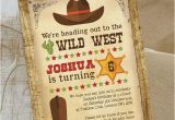 Free Printable Cowboy Birthday Invitations Cowboy Wild West Birthday Party Invitation From 0 80 Each