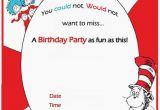 Free Printable Dr Seuss Birthday Invitations Dr Seuss Birthday Invitation Free Template Invitations