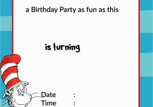 Free Printable Dr Seuss Birthday Invitations Free Printable Birthday Invitation Templates Free