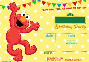 Free Printable Elmo Birthday Invitations Template Sesame Street Birthday Invitations Online Free
