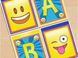 Free Printable Emoji Happy Birthday Banner Free Printable Emoji Alphabet Banner Pack