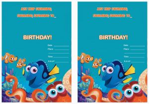 Free Printable Finding Nemo Birthday Invitations Finding Dory Birthday Invitations Birthday Printable