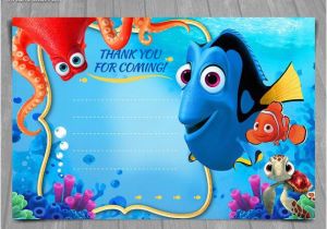 Free Printable Finding Nemo Birthday Invitations Finding Dory Thank You Card Instant Download Finding Nemo