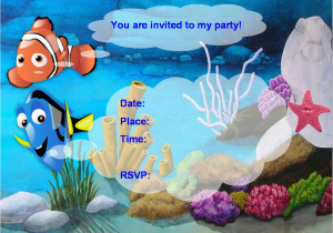 Free Printable Finding Nemo Birthday Invitations Finding Nemo Birthday Party Invitation Free Pdf