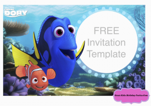 Free Printable Finding Nemo Birthday Invitations Free Printable Finding Dory Invitations Ideas Free