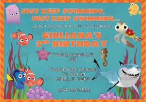 Free Printable Finding Nemo Birthday Invitations Printable Finding Nemo Invitation Plus Free Blank Matching