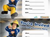 Free Printable Fireman Sam Birthday Invitations Fireman Sam Firemen and Party Invitations On Pinterest