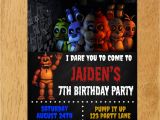 Free Printable Five Nights at Freddy S Birthday Invitations Five Nights at Freddy 39 S Birthday Party Invitation by