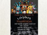 Free Printable Five Nights at Freddy S Birthday Invitations Five Nights at Freddy 39 S Invitation Five Nights by