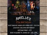 Free Printable Five Nights at Freddy S Birthday Invitations Five Nights at Freddy 39 S Invitation Five Nights by