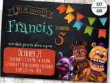 Free Printable Five Nights at Freddy S Birthday Invitations Five Nights at Freddy 39 S Invitation Five Nights