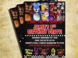 Free Printable Five Nights at Freddy S Birthday Invitations Five Nights at Freddy 39 S Invitation Fnaf Invitation