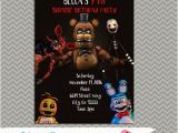Free Printable Five Nights at Freddy S Birthday Invitations Five Nights at Freddy 39 S Party Personalized Party