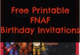 Free Printable Five Nights at Freddy S Birthday Invitations Free Printable Five Nights at Freddy S Birthday