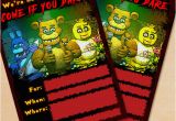 Free Printable Five Nights at Freddy S Birthday Invitations Free Printable Five Nights at Freddy S Party Invitation