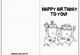 Free Printable Foldable Birthday Cards 7 Best Images Of Black and White Printable Birthday Cards