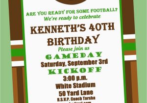 Free Printable Football Invitations for Birthday Party Football Birthday Party Invitation Printable or Printed with