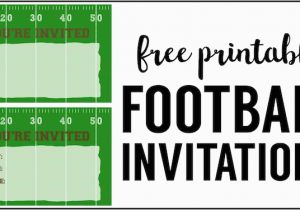 Free Printable Football Invitations for Birthday Party Football Party Invitation Template Free Printable