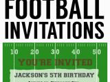 Free Printable Football Invitations for Birthday Party Football Party Invitation Template Free Printable