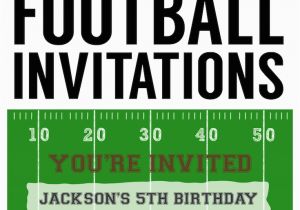 Free Printable Football Invitations for Birthday Party Football Party Invitation Template Free Printable