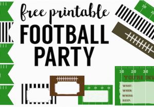 Free Printable Football Invitations for Birthday Party Football Party Invitation Template Free Printable