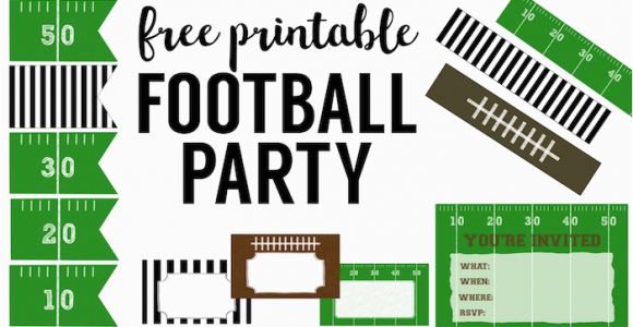 Free Printable Football Invitations for Birthday Party Football Party Invitation Template Free Printable