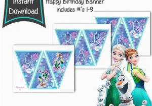 Free Printable Frozen Happy Birthday Banner Templates Disney Frozen Fever Banner Instant Download Frozen