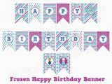 Free Printable Frozen Happy Birthday Banner Templates Frozen Happy Birthday Banner Instant Download Printable