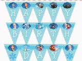 Free Printable Frozen Happy Birthday Banner Templates Frozen Party Banner Birthday Girls Wikii