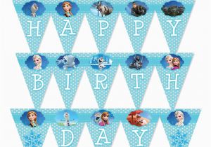 Free Printable Frozen Happy Birthday Banner Templates Frozen Party Banner Birthday Girls Wikii