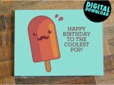 Free Printable Funny Birthday Cards for Dad Printable Dad Birthday Card Coolest Pop Digital