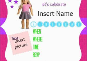 Free Printable Girl Birthday Invitations American Girl Party Invitations American Girl Ideas