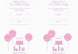 Free Printable Girl Birthday Invitations Birthday Party Ideas for Girls Free Printables