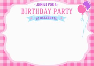 Free Printable Girl Birthday Invitations Free Printable Girls Birthday Invitations Bagvania Free