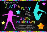 Free Printable Glow In the Dark Birthday Party Invitations Bounce House Glow In the Dark Neon Birthday Party