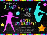 Free Printable Glow In the Dark Birthday Party Invitations Bounce House Glow In the Dark Neon Birthday Party