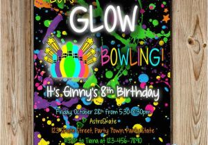 Free Printable Glow In the Dark Birthday Party Invitations Bowling Party Invitation Glow In the Dark Bowling