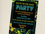 Free Printable Glow In the Dark Birthday Party Invitations Create Easy Glow In the Dark Party Invitations Free