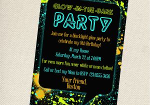 Free Printable Glow In the Dark Birthday Party Invitations Create Easy Glow In the Dark Party Invitations Free