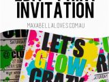 Free Printable Glow In the Dark Birthday Party Invitations Free Glow Party Invitation Download Edit and Print