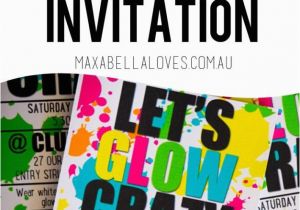 Free Printable Glow In the Dark Birthday Party Invitations Free Glow Party Invitation Download Edit and Print