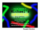 Free Printable Glow In the Dark Birthday Party Invitations Neon Glow Party Invite Glow In the Dark Birthday by