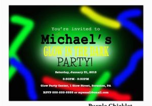 Free Printable Glow In the Dark Birthday Party Invitations Neon Glow Party Invite Glow In the Dark Birthday by