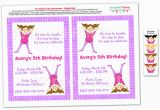 Free Printable Gymnastics Birthday Invitations 7 Best Images Of Gymnastic Birthday Invitations Printable