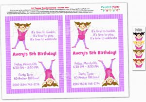Free Printable Gymnastics Birthday Invitations 7 Best Images Of Gymnastic Birthday Invitations Printable
