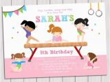 Free Printable Gymnastics Birthday Invitations Gymnastic Birthday Invitation Printable Gymnastics